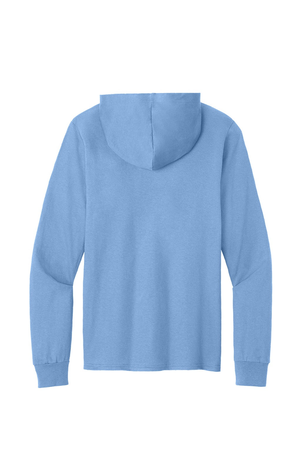 Port & Company PC54H Mens Core Cotton Long Sleeve Hooded T-Shirt Hoodie Carolina Blue Flat Back