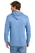Port & Company PC54H Mens Core Cotton Long Sleeve Hooded T-Shirt Hoodie Carolina Blue Model Back