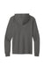 Port & Company PC54H Mens Core Cotton Long Sleeve Hooded T-Shirt Hoodie Charcoal Grey Flat Back