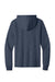 Port & Company PC54H Mens Core Cotton Long Sleeve Hooded T-Shirt Hoodie Heather Navy Blue Flat Back
