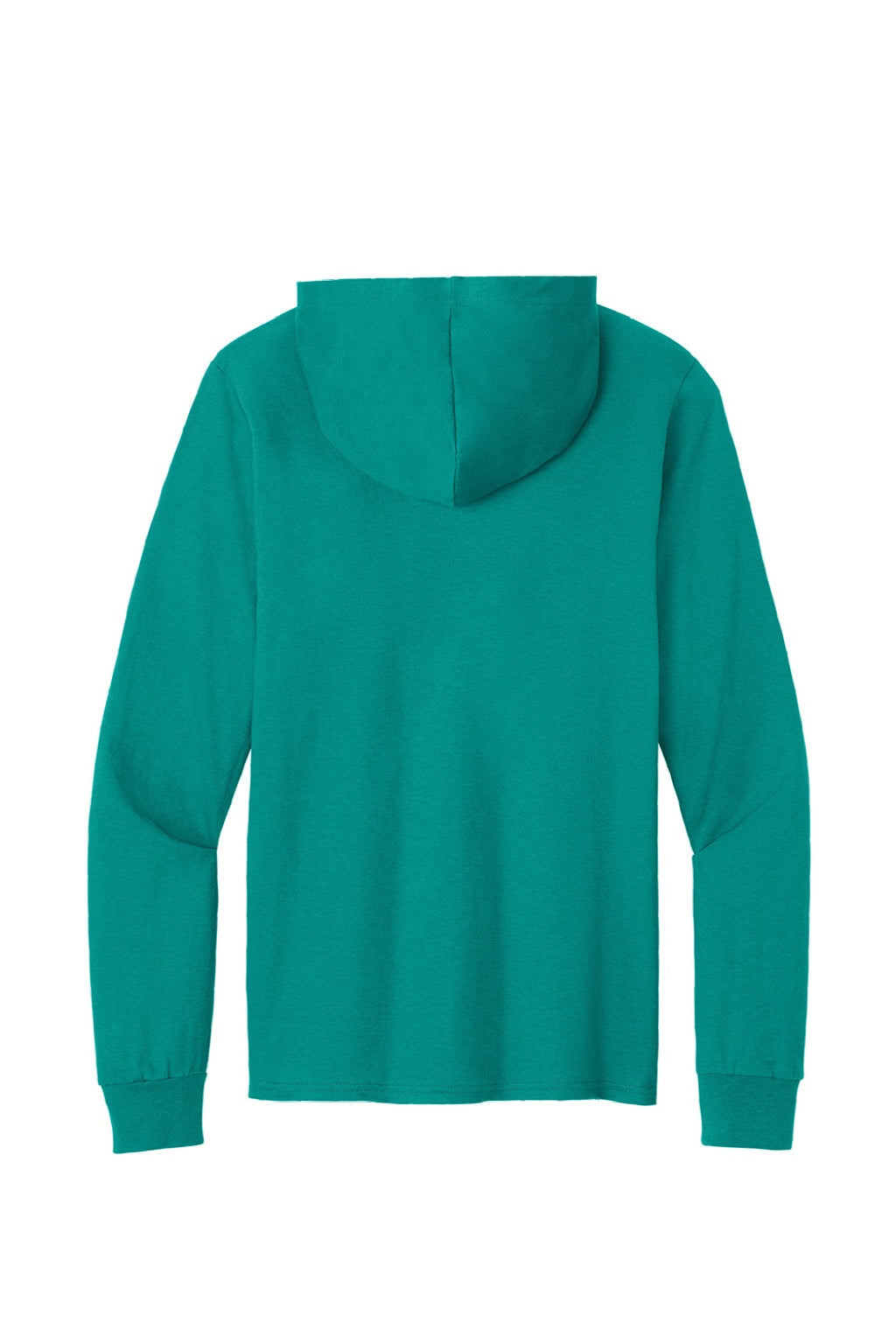 Port & Company PC54H Mens Core Cotton Long Sleeve Hooded T-Shirt Hoodie Jade Green Flat Back