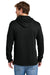 Port & Company PC54H Mens Core Cotton Long Sleeve Hooded T-Shirt Hoodie Jet Black Model Back