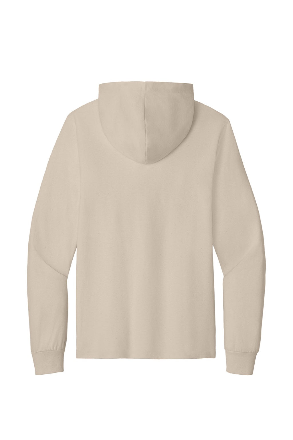 Port & Company PC54H Mens Core Cotton Long Sleeve Hooded T-Shirt Hoodie Light Sand Brown Flat Back