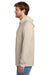 Port & Company PC54H Mens Core Cotton Long Sleeve Hooded T-Shirt Hoodie Light Sand Brown Model Side