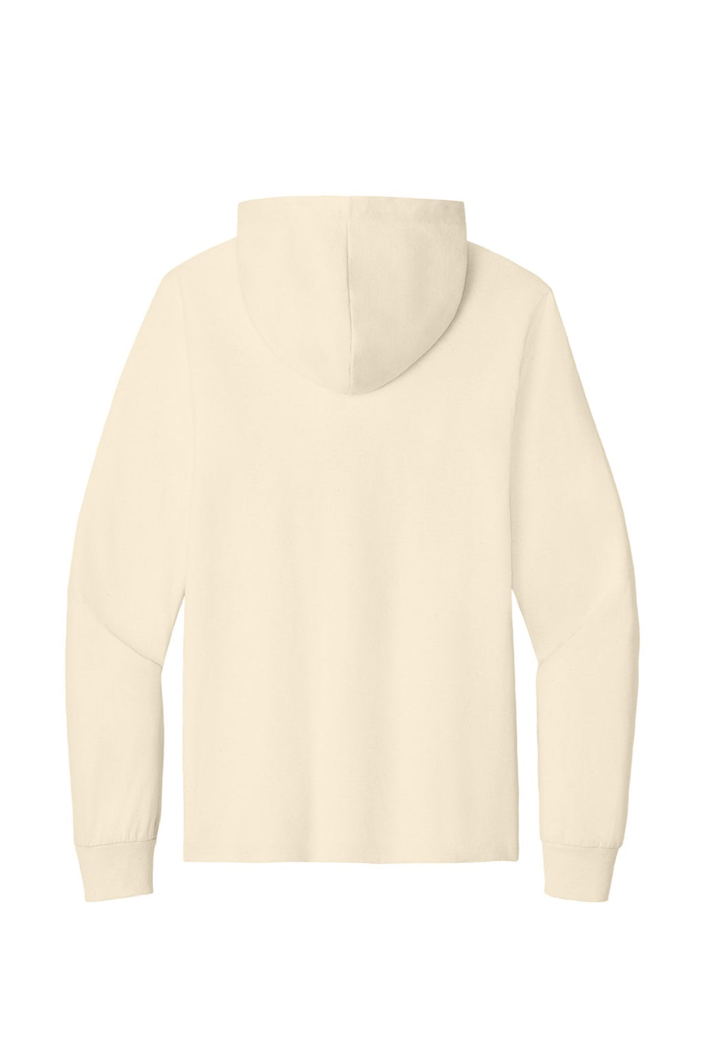 Port & Company PC54H Mens Core Cotton Long Sleeve Hooded T-Shirt Hoodie Natural Flat Back