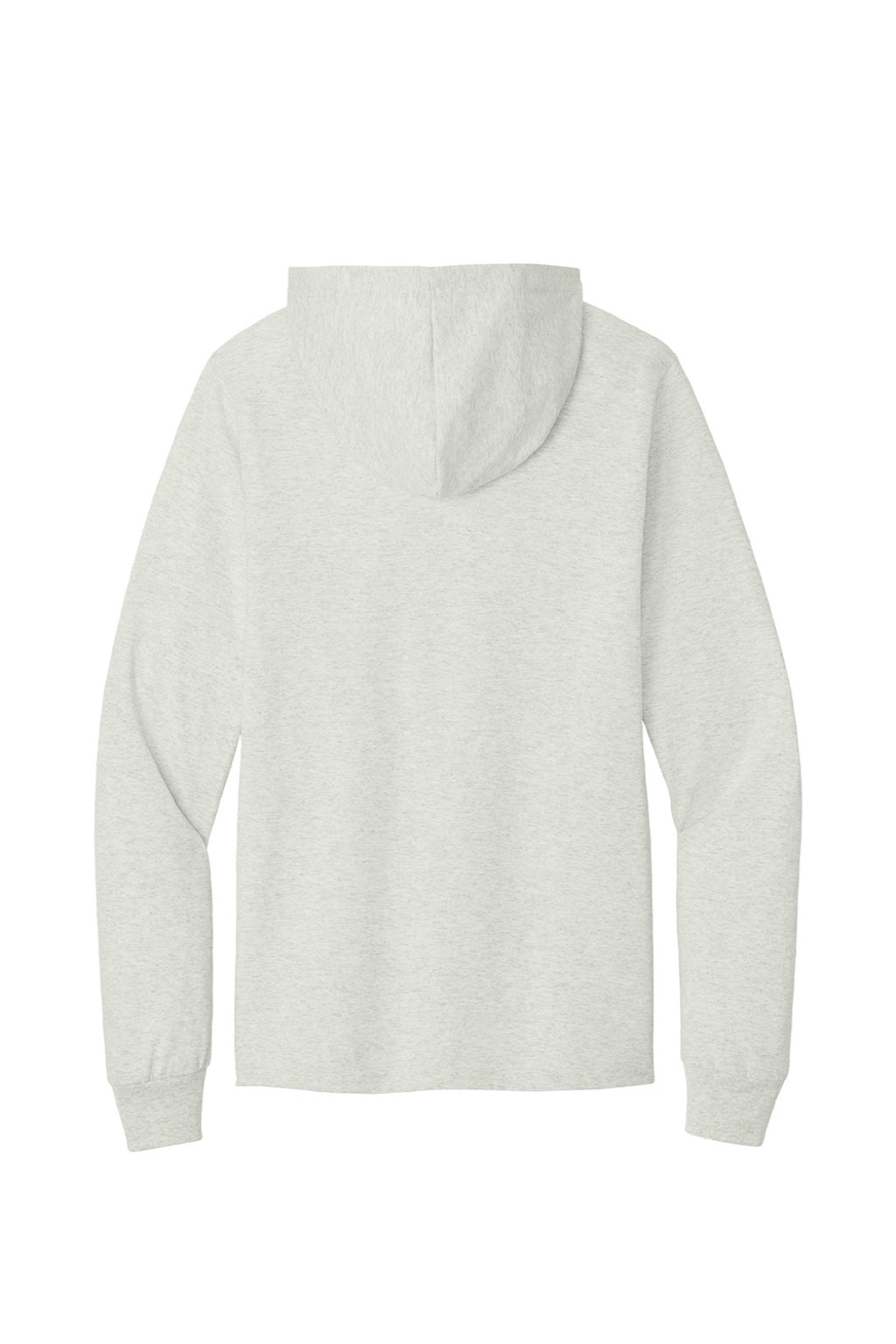 Port & Company PC54H Mens Core Cotton Long Sleeve Hooded T-Shirt Hoodie Heather Oatmeal Flat Back