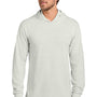Port & Company Mens Core Cotton Long Sleeve Hooded T-Shirt Hoodie - Heather Oatmeal - NEW