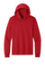 Port & Company PC54H Mens Core Cotton Long Sleeve Hooded T-Shirt Hoodie Red Flat Front