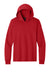 Port & Company PC54H Mens Core Cotton Long Sleeve Hooded T-Shirt Hoodie Red Flat Front