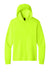 Port & Company PC54H Mens Core Cotton Long Sleeve Hooded T-Shirt Hoodie Safety Green Flat Front