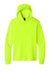 Port & Company PC54H Mens Core Cotton Long Sleeve Hooded T-Shirt Hoodie Safety Green Flat Front