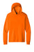 Port & Company PC54H Mens Core Cotton Long Sleeve Hooded T-Shirt Hoodie Safety Orange Flat Front