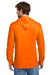 Port & Company PC54H Mens Core Cotton Long Sleeve Hooded T-Shirt Hoodie Safety Orange Model Back