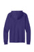 Port & Company PC54H Mens Core Cotton Long Sleeve Hooded T-Shirt Hoodie Team Purple Flat Back