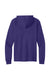 Port & Company PC54H Mens Core Cotton Long Sleeve Hooded T-Shirt Hoodie Team Purple Flat Back