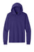 Port & Company PC54H Mens Core Cotton Long Sleeve Hooded T-Shirt Hoodie Team Purple Flat Front