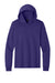 Port & Company PC54H Mens Core Cotton Long Sleeve Hooded T-Shirt Hoodie Team Purple Flat Front