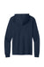 Port & Company PC54H Mens Core Cotton Long Sleeve Hooded T-Shirt Hoodie True Navy Blue Flat Back