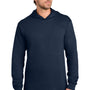 Port & Company Mens Core Cotton Long Sleeve Hooded T-Shirt Hoodie - True Navy Blue - NEW