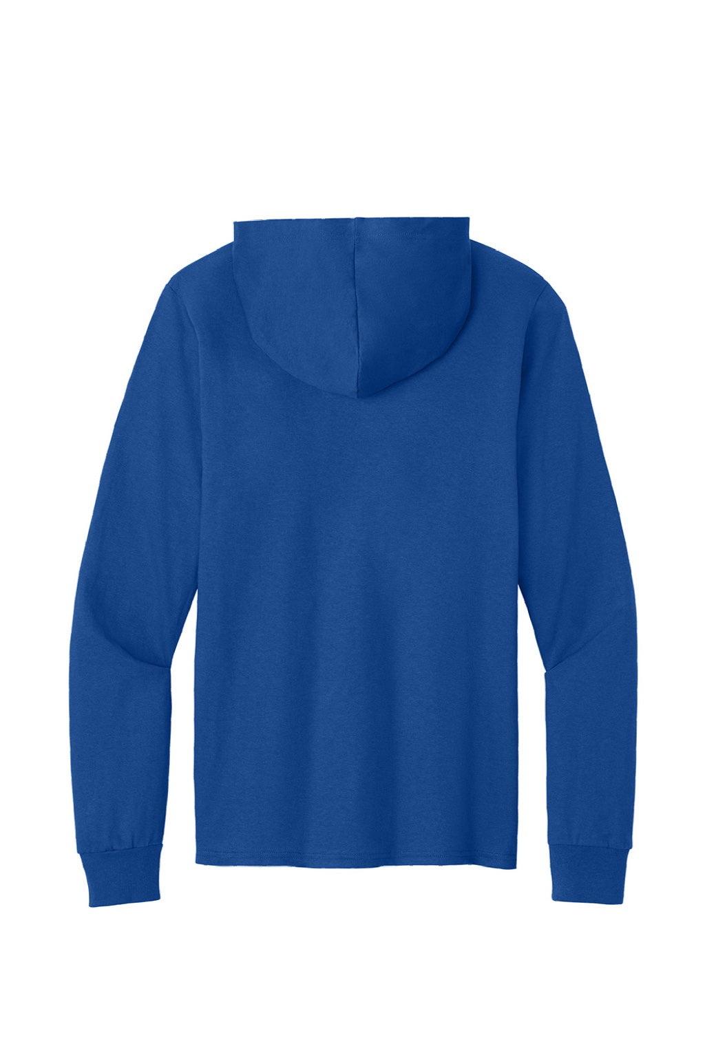 Port & Company PC54H Mens Core Cotton Long Sleeve Hooded T-Shirt Hoodie True Royal Blue Flat Back