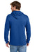 Port & Company PC54H Mens Core Cotton Long Sleeve Hooded T-Shirt Hoodie True Royal Blue Model Back