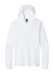 Port & Company PC54H Mens Core Cotton Long Sleeve Hooded T-Shirt Hoodie White Flat Front