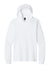 Port & Company PC54H Mens Core Cotton Long Sleeve Hooded T-Shirt Hoodie White Flat Front