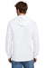 Port & Company PC54H Mens Core Cotton Long Sleeve Hooded T-Shirt Hoodie White Model Back