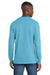 Port & Company PC54LS Mens Core Long Sleeve Crewneck T-Shirt Aquatic Blue Model Back