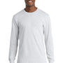 Port & Company Mens Core Long Sleeve Crewneck T-Shirt - Ash Grey