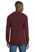 Port & Company PC54LS Mens Core Long Sleeve Crewneck T-Shirt Athletic Maroon Model Back