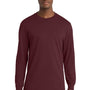 Port & Company Mens Core Long Sleeve Crewneck T-Shirt - Athletic Maroon