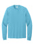 Port & Company PC54LS Mens Core Long Sleeve Crewneck T-Shirt Aquatic Blue Flat Front