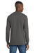 Port & Company PC54LS Mens Core Long Sleeve Crewneck T-Shirt Charcoal Grey Model Back