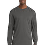 Port & Company Mens Core Long Sleeve Crewneck T-Shirt - Charcoal Grey