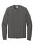 Port & Company PC54LS Mens Core Long Sleeve Crewneck T-Shirt Charcoal Grey Flat Front