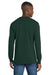 Port & Company PC54LS Mens Core Long Sleeve Crewneck T-Shirt Dark Green Model Back
