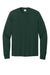 Port & Company PC54LS Mens Core Long Sleeve Crewneck T-Shirt Dark Green Flat Front