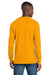 Port & Company PC54LS Mens Core Long Sleeve Crewneck T-Shirt Gold Model Back