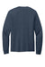 Port & Company PC54LS Mens Core Long Sleeve Crewneck T-Shirt Heather Navy Blue Flat Back