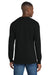 Port & Company PC54LS Mens Core Long Sleeve Crewneck T-Shirt Jet Black Model Back