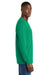Port & Company PC54LS Mens Core Long Sleeve Crewneck T-Shirt Kelly Green Model Side
