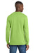 Port & Company PC54LS Mens Core Long Sleeve Crewneck T-Shirt Lime Green Model Back