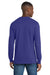 Port & Company PC54LS Mens Core Long Sleeve Crewneck T-Shirt Purple Model Back