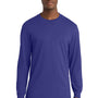 Port & Company Mens Core Long Sleeve Crewneck T-Shirt - Purple