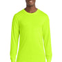 Port & Company Mens Core Long Sleeve Crewneck T-Shirt - Safety Green