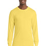Port & Company Mens Core Long Sleeve Crewneck T-Shirt - Yellow
