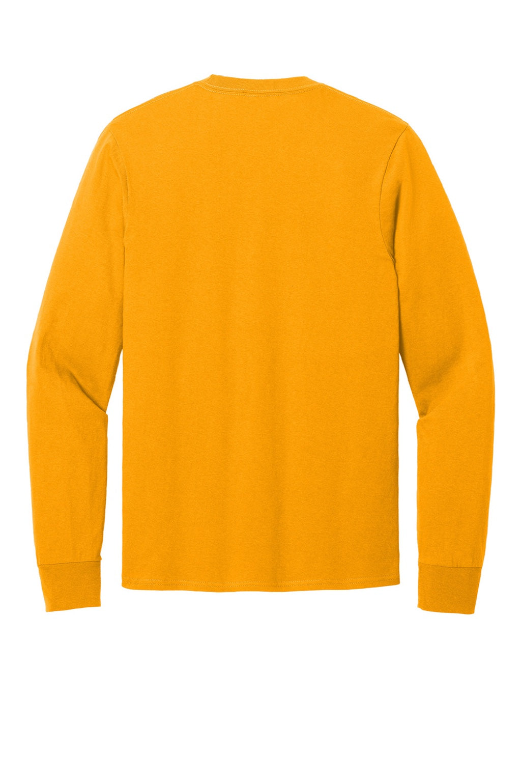 Port & Company PC54LS Mens Core Long Sleeve Crewneck T-Shirt Gold Flat Back