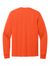 Port & Company PC54LS Mens Core Long Sleeve Crewneck T-Shirt Orange Flat Back