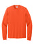 Port & Company PC54LS Mens Core Long Sleeve Crewneck T-Shirt Orange Flat Front